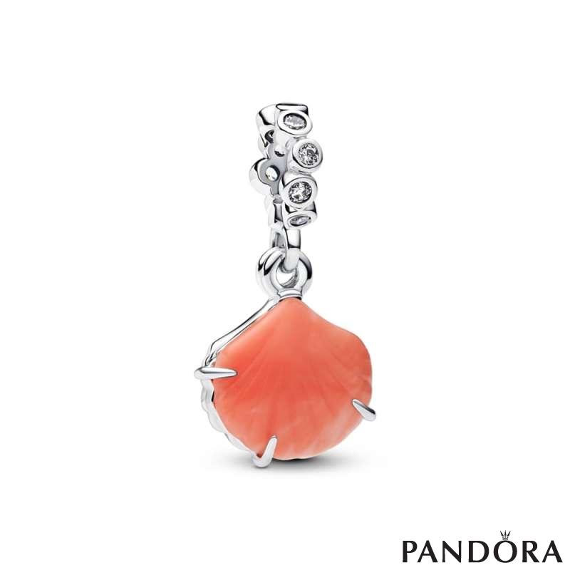 Coral-coloured Shell Double Dangle Charm