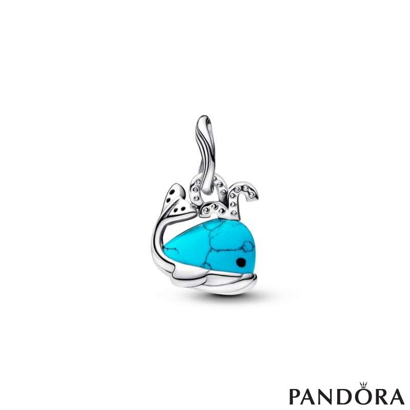 Turquoise-coloured Whale Dangle Charm