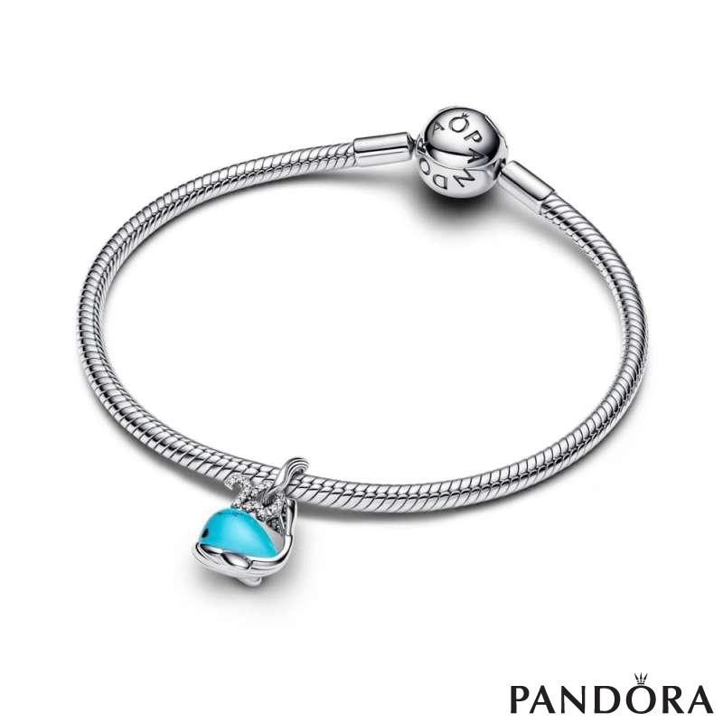 Turquoise-coloured Whale Dangle Charm