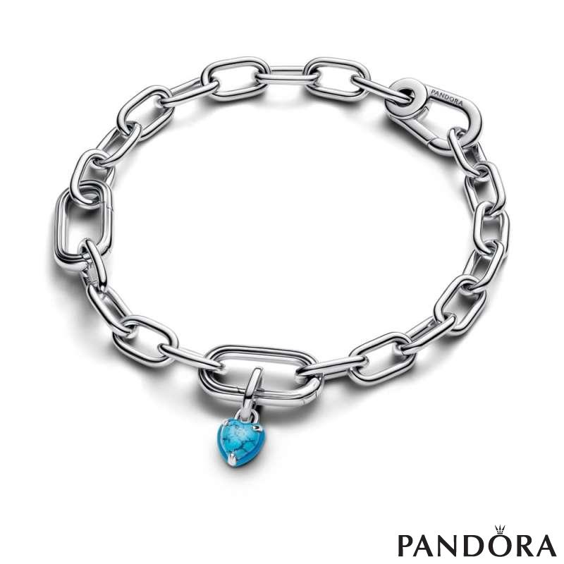 Turquoise-coloured Heart Mini Dangle Charm