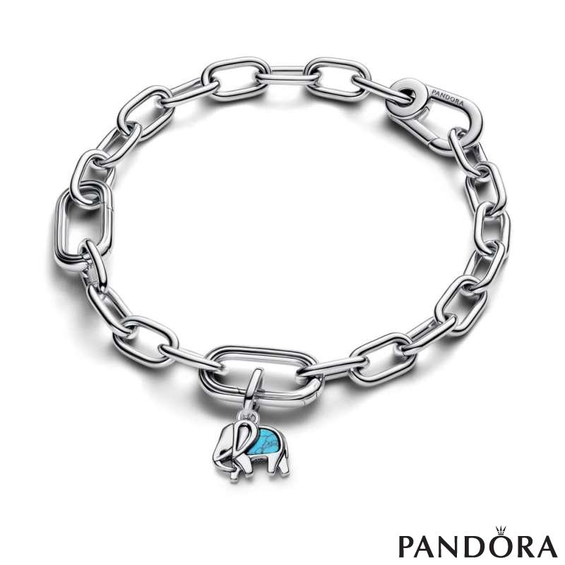 Turquoise-coloured Elephant Mini Dangle Charm