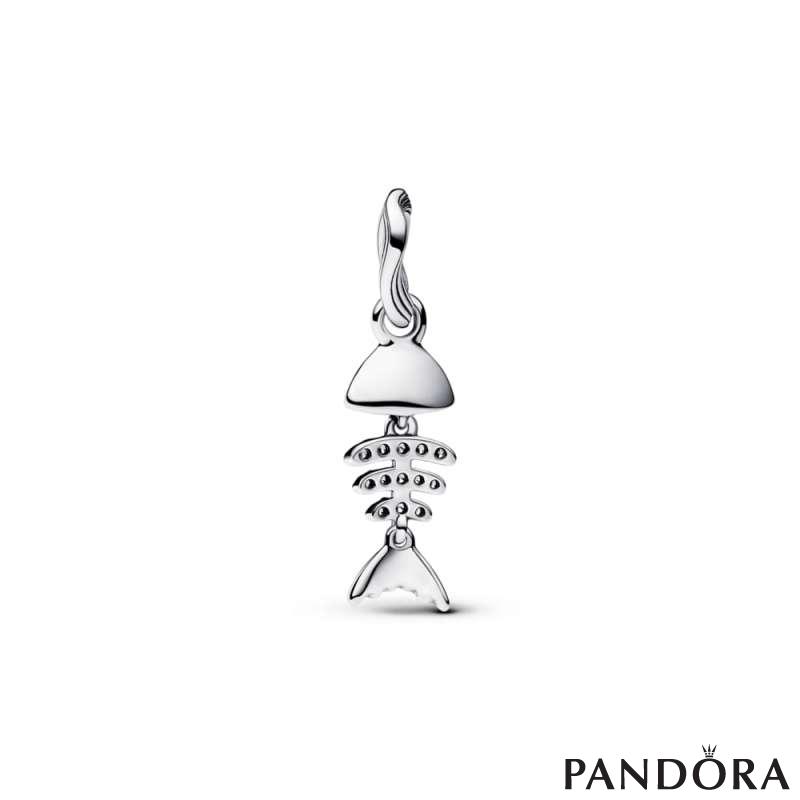 Turquoise-coloured Fishbone Dangle Charm