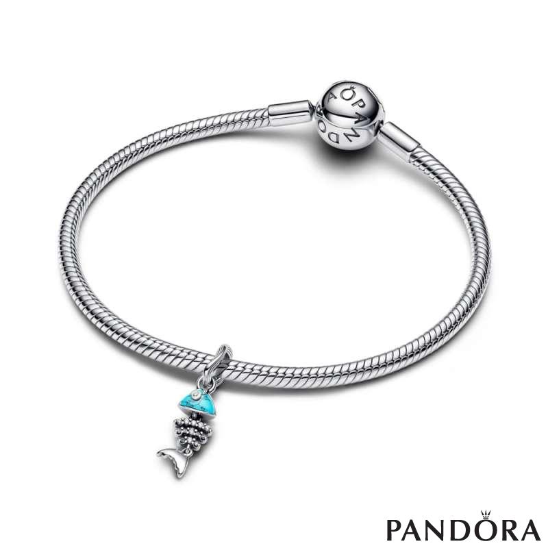 Turquoise-coloured Fishbone Dangle Charm
