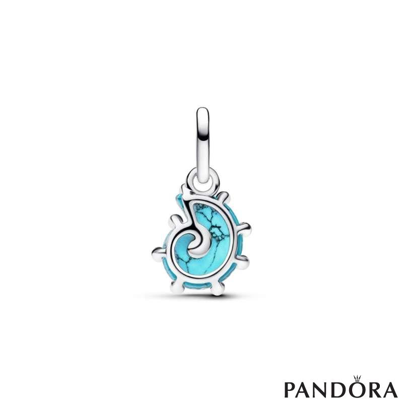 Blue Murano Glass Sea Snail Dangle Charm