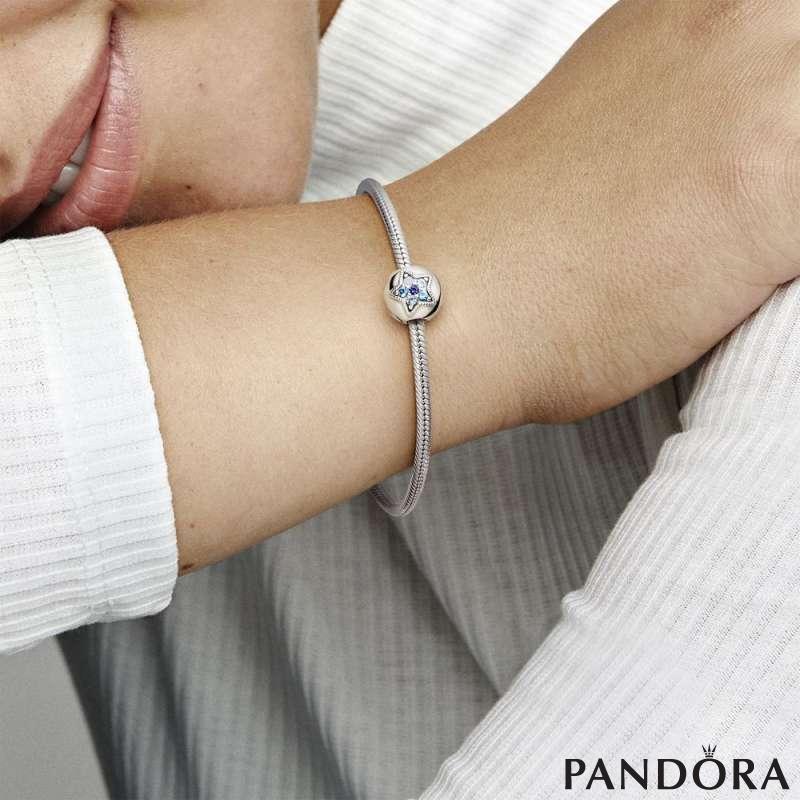 Bright Blue Star Clip Charm PANDORA