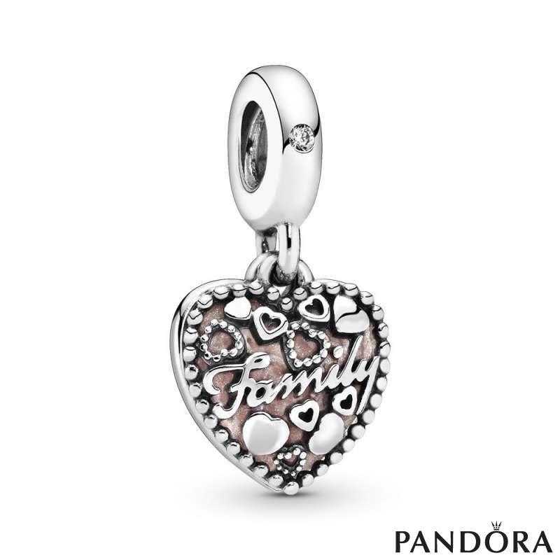 Love Makes A Family Heart Dangle Charm