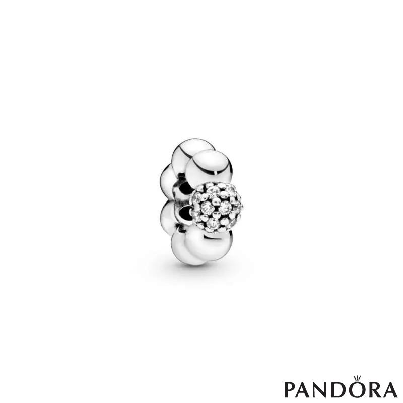 Polished & Pavé Bead Spacer Charm 