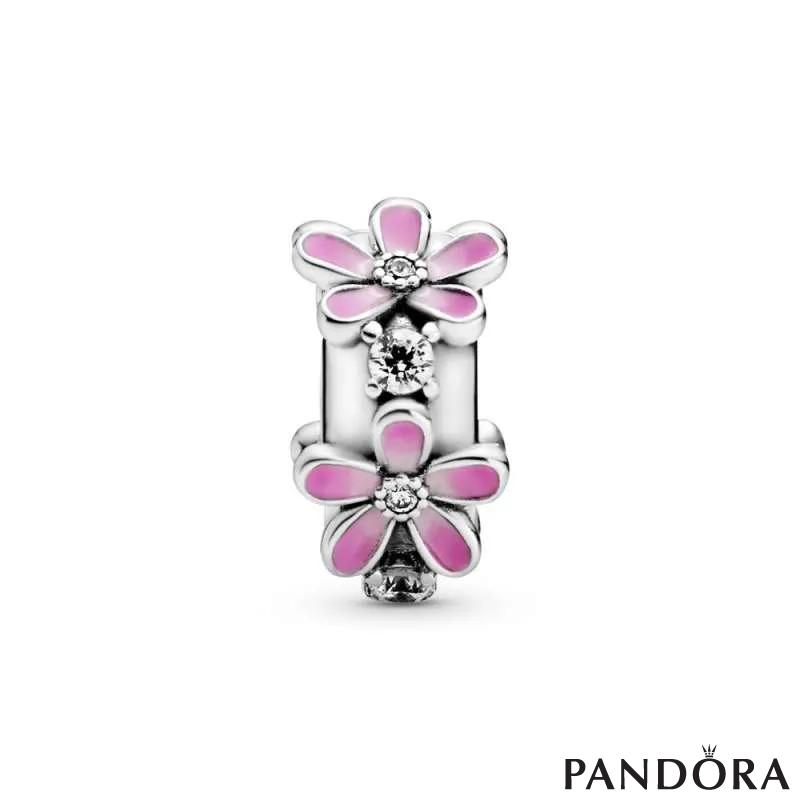 Pink Daisy Flower Clip Charm