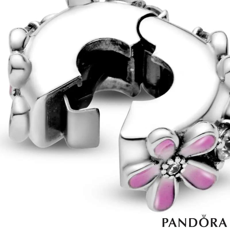 Pink Daisy Flower Clip Charm