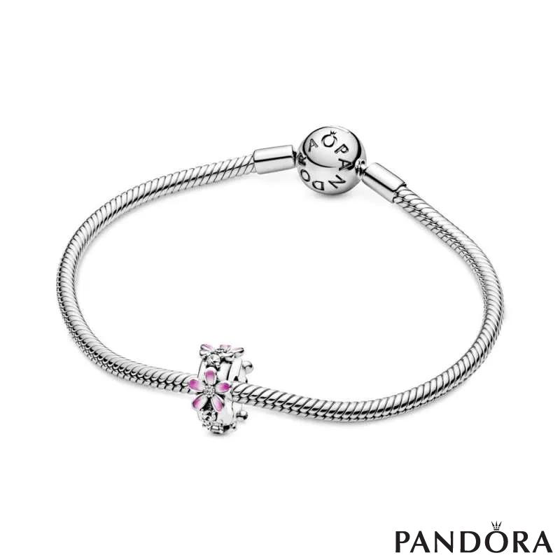 Pink Daisy Flower Clip Charm PANDORA