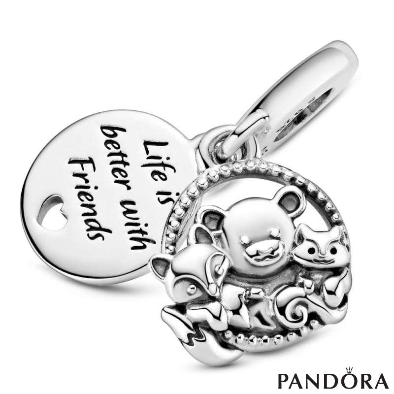 Bear, Fox & Squirrel Dangle Charm