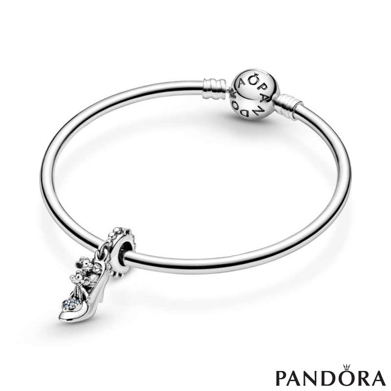 Disney Cinderella Glass Slipper & Mice Dangle Charm
