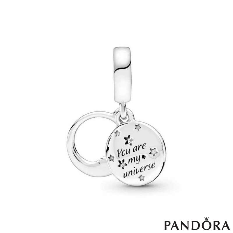 Sleeping Moon and Stars Dangle Charm