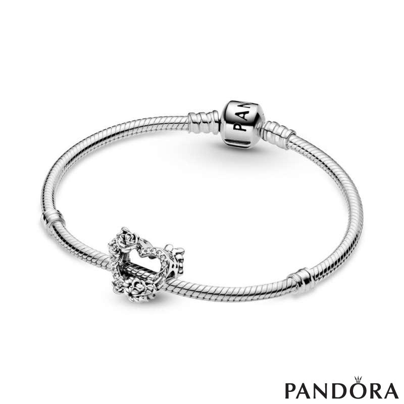 Open Heart & Rose Flowers Charm