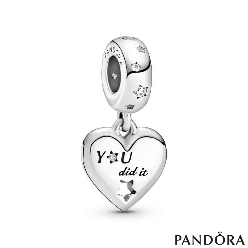 Congratulations Heart & Stars Dangle Charm 