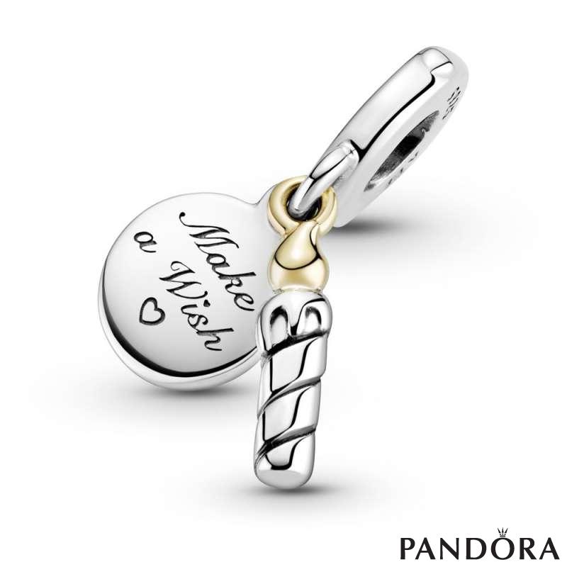 Two-tone Birthday Candle Dangle Charm