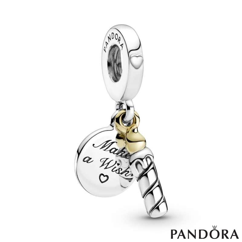 Two-tone Birthday Candle Dangle Charm