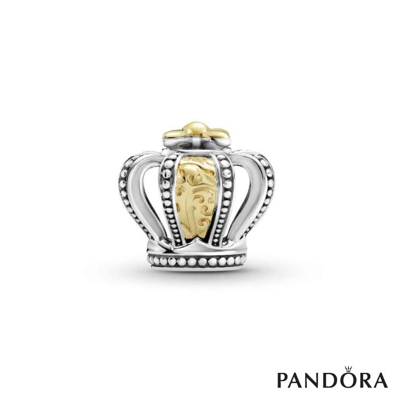 Two-tone Regal Crown Charm