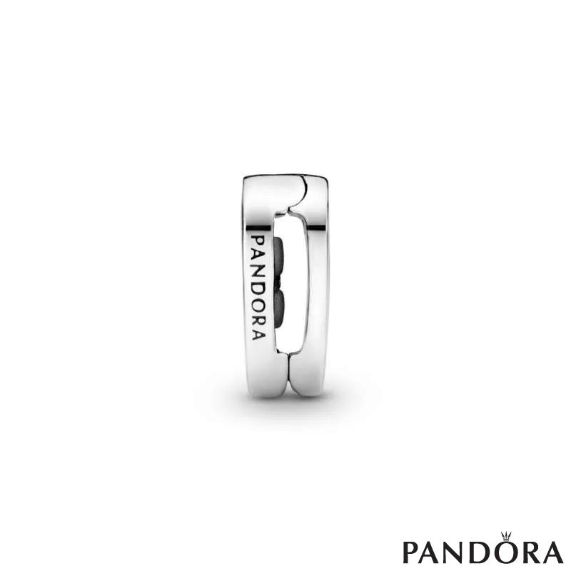 Blue Pavé Heart Clip Charm