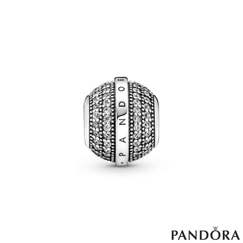 Pave & Logo Charm
