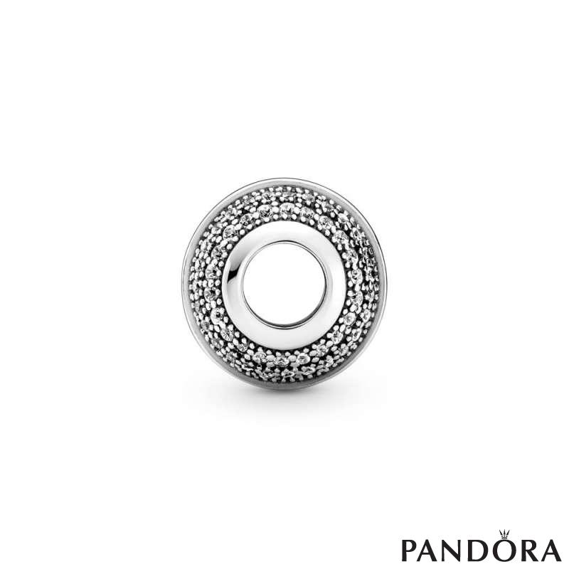 Pave & Logo Charm