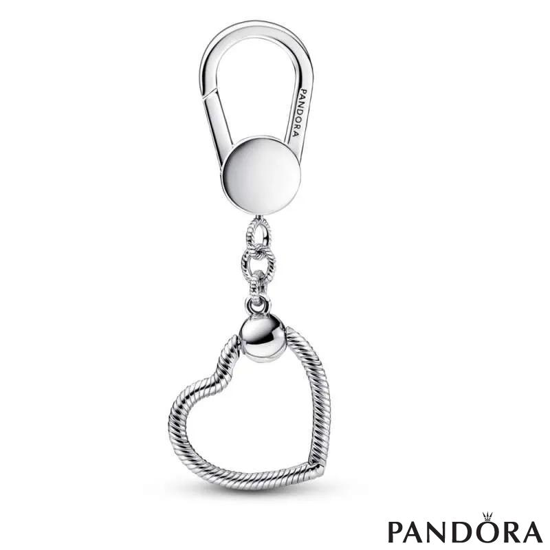 Приврзок за приврзоци за чанта во облик на срце Pandora Moments, мал