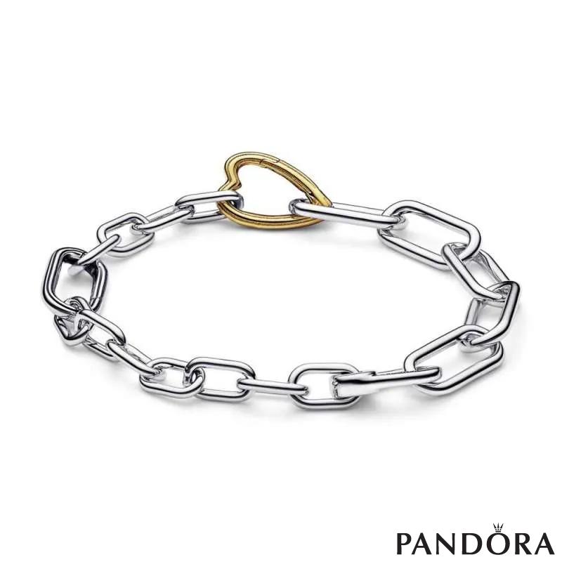 Pandora ME Two-tone Heart Link Chain Bracelet 