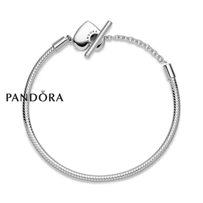 Белегзија Pandora Moments со змиска плетка и Т-плочка