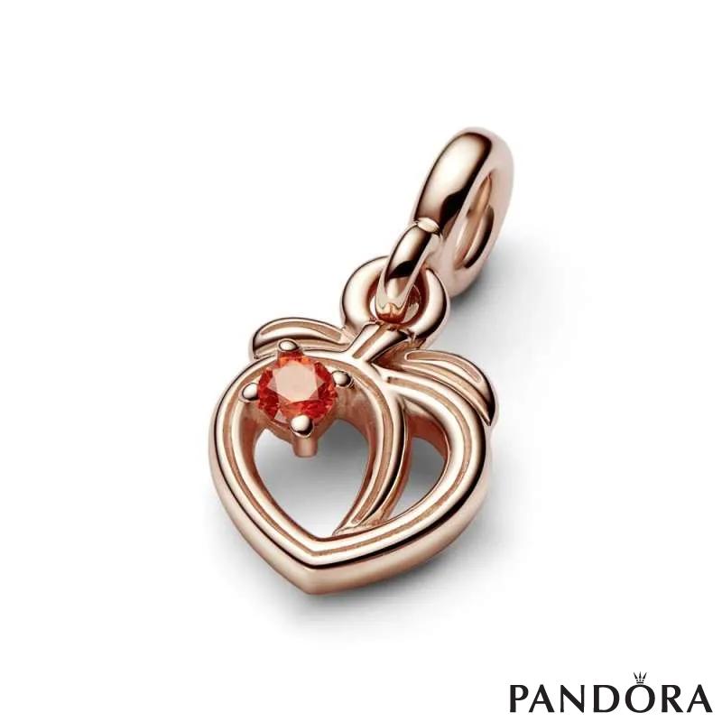 Мини привезок Pandora ME Праска и срце