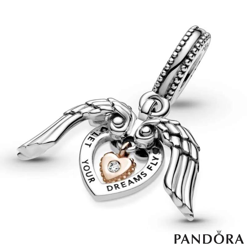 Висечки приврзок Pandora Клуб 2021 Ангелски крилја и срце