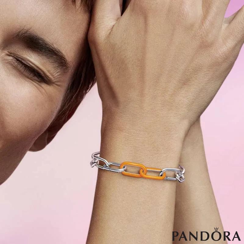 Двојна светло портокалова карика за стилизирање Pandora ME