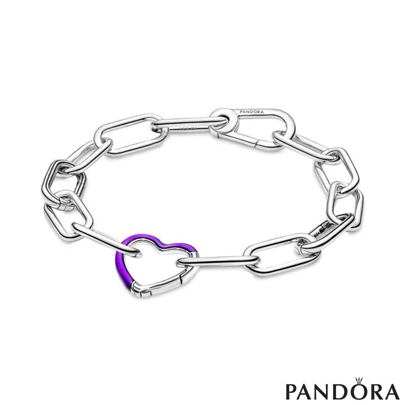 Конектор Pandora ME во облик на срце, виолетово