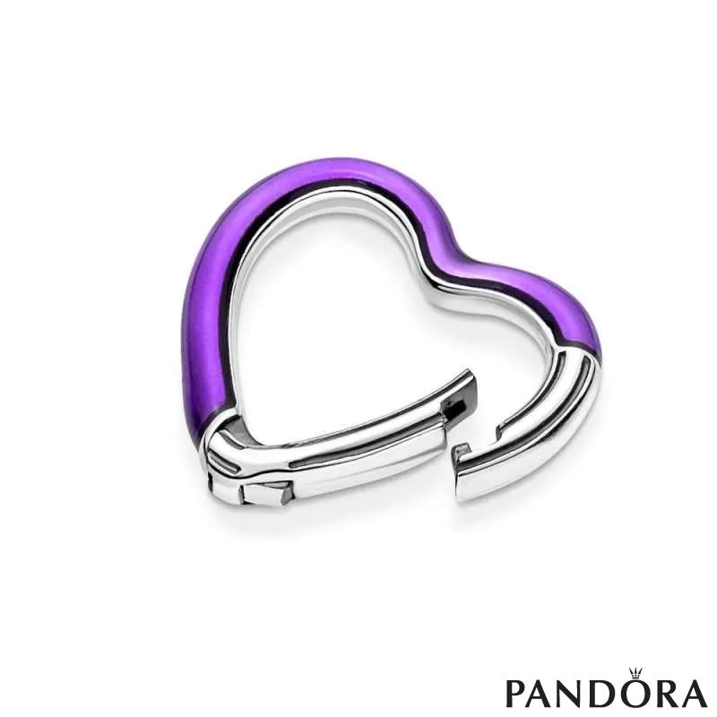 Конектор Pandora ME во облик на срце, виолетово 