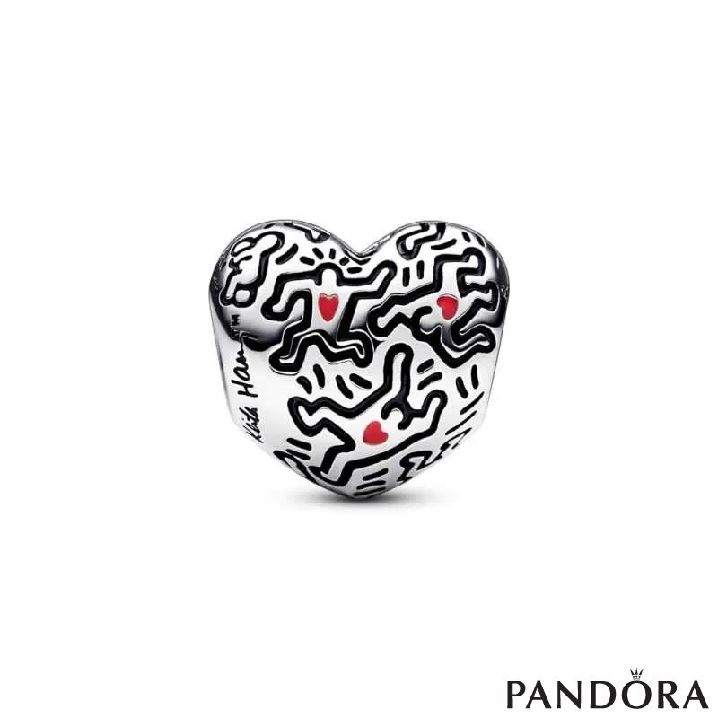 Кит Харинг™ x Pandora приврзок Линиска уметност на луѓето 