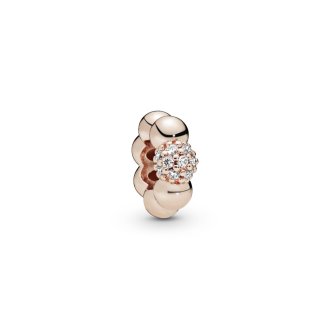 Polished & Pavé Bead Spacer Charm
