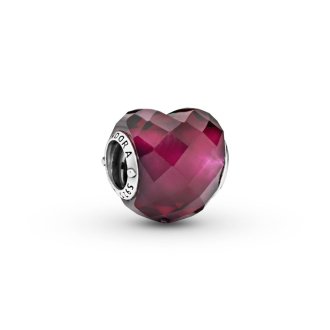 Fuchsia Pink Heart Charm