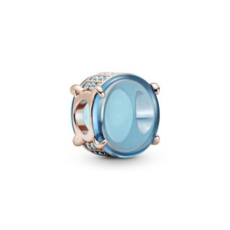 Blue Oval Cabochon Charm