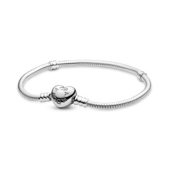 Moments Heart & Snake Chain Bracelet